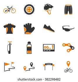 Bicycle simply icons for web and user interfaces