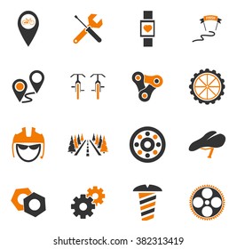 Bicycle simply icons for web and user interfaces