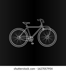 bicycle sketch with white and black background. bicycle sketch for company and business icons.