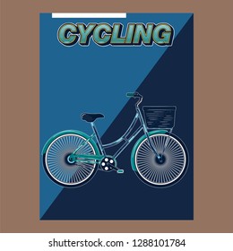 Bicycle slogan graphic for t-shirt, vectors. - Vector