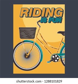 Bicycle slogan graphic for t-shirt, vectors. - Vector
