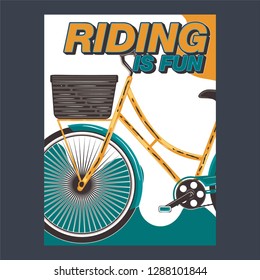 Bicycle slogan graphic for t-shirt, vectors. - Vector