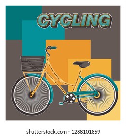 Bicycle slogan graphic for t-shirt, vectors. - Vector