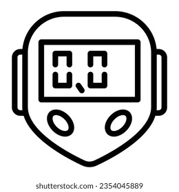 Bicycle speedometer line icon, bicycle concept, speedometer sign on white background, Bike computer icon in outline style mobile concept web design. Vector graphics.