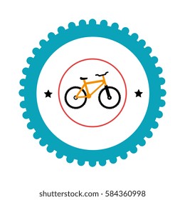 bicycle sport emblem icon