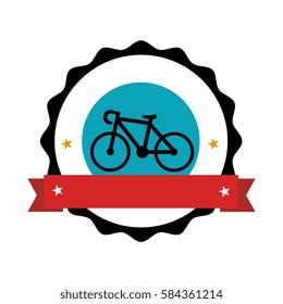 bicycle sport emblem icon