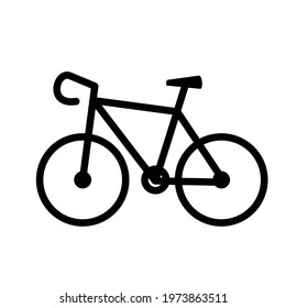 bicycle sport icon line art vector design