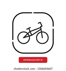 Bicycle, sport symbol outline vector icon