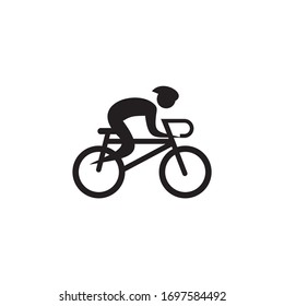 Bicycle sportman icon logo design vector template