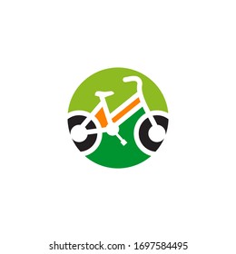 Bicycle sportman icon logo design vector template