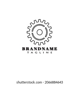 bicycle sprocket cartoon logo icon design template simple modern isolated vector illustration