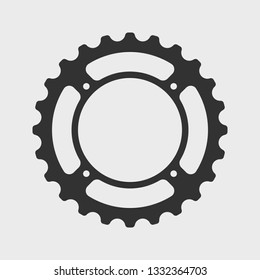 Bicycle sprocket icon. Vector illustration.