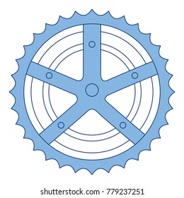 bicycle sprocket isolated icon