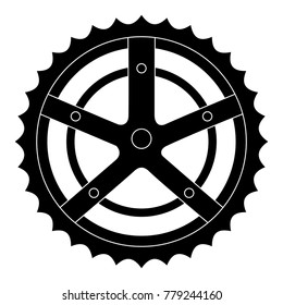 bicycle sprocket isolated icon