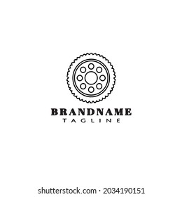 Bicycle Sprocket Logo Icon Design Template Modern Vector