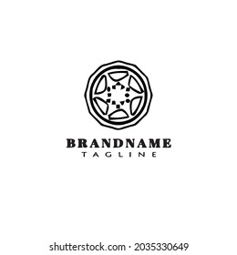 Bicycle Sprocket Logo Icon Design Template Modern Vector