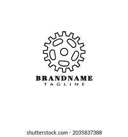 Bicycle Sprocket Logo Icon Design Template Modern Vector Illustration