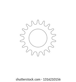 bicycle star chain. simple flat vector icon illustration. outline line symbol - editable stroke