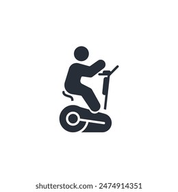 bicycle static icon. vector.Editable stroke.linear style sign for use web design,logo.Symbol illustration.