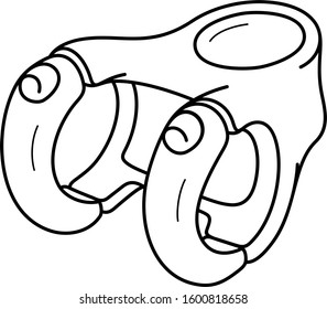 Bicycle stem. Vector outline icon.