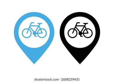 Bicycle Store Location Tag Icon, bike store map marker icon, cycling store location pin symbol, cycling shop location vector, bicycle shop map pointer icon
