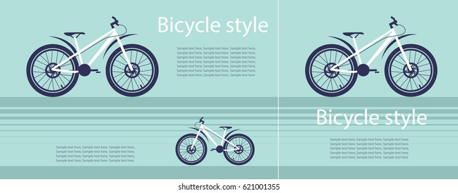  Bicycle style. Vector template