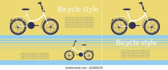  Bicycle style. Vector template
