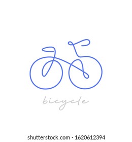 Bicycle stylized linear vector icon.