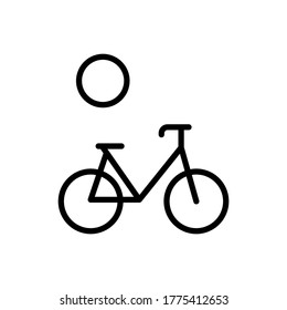 Bicycle, sun icon. Simple line, outline vector elements of hipster style icons for ui and ux, website or mobile application