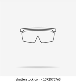 Bicycle sunglasses icon. Vector concept illustration for design.