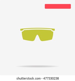Bicycle sunglasses icon. Vector concept illustration for design.