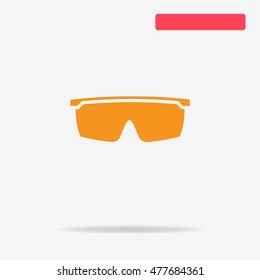 Bicycle sunglasses icon. Vector concept illustration for design.