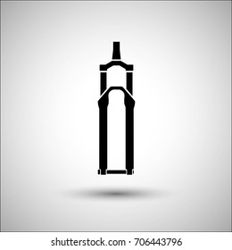 Bicycle suspension fork. Vector icon. More Icon in set.