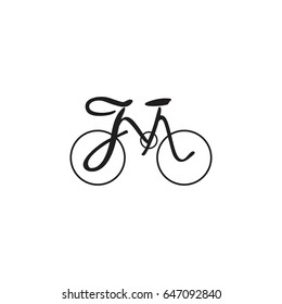bicycle symbol design logo.