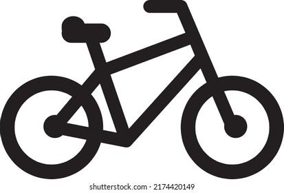 Símbolo de bicicleta Icono Icono Diseño Ilustración sobre fondo blanco..eps
