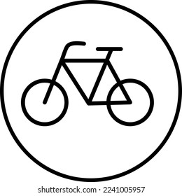 Bicycle Symbol Icon Vector trendy style Design Illustration 