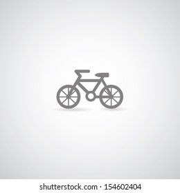 bicycle symbol on gray background
