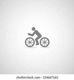bicycle symbol on gray background
