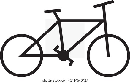 bicycle symbol sign, vector on a white background