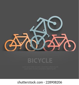 Bicycle symbol,Blank for your text,clean vector
