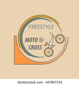 Bicycle thin line design logo template. Vector illustration