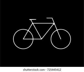 bicycle thin line icon illustration design