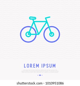 Bicycle thin line icon. Modern vector illustration.