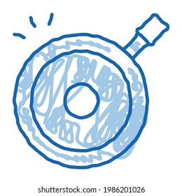 Bicycle Tire sketch icon vector. Hand drawn blue doodle line art Bicycle Tire Sign. isolated symbol illustration