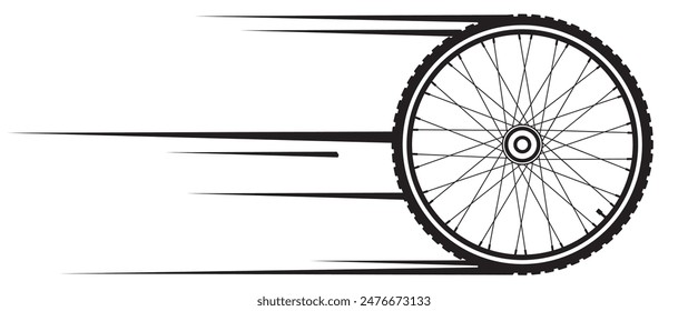 Neumático de la bicicleta con el diseño de la velocidad, formato del Vector 