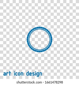 bicycle tire vector icon on white background
