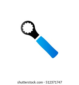 Bicycle tool icon in duo tone color. Transportation sport cycling repair
