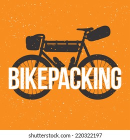 "Bicycle tourism" vector illustration