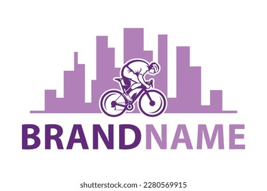 Bicycle in town vector illustration, suitable for symbol, logo, company name, brand name, personal name, icon, identity, business, marketing and many more.