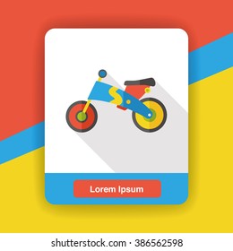 bicycle toy flat icon